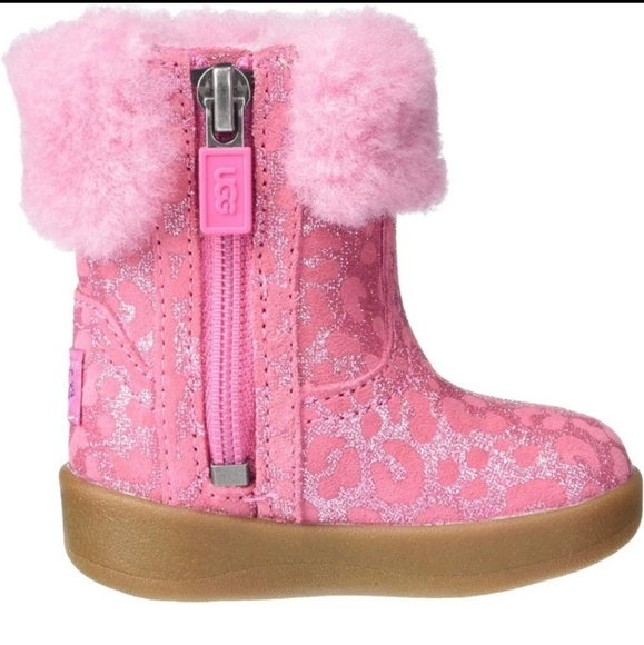 UGG Jorie II Glitter Leopard Genuine Shearling Boot - Picture 6 of 9